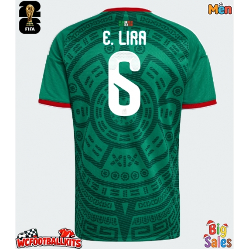 Mexico Erik Lira #6 Replica Home Stadium Shirt World Cup 2026 Short Sleeve